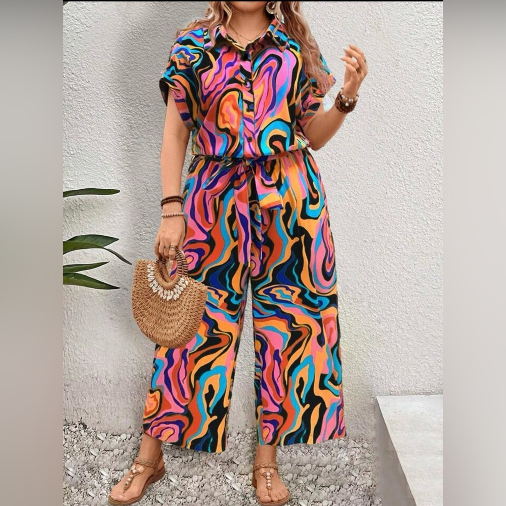 Colorful Abstract Women's Jumpsuit